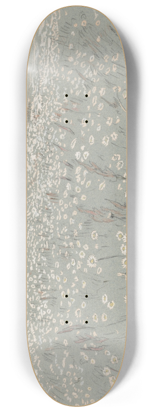 Hans Thoma - Meadow with Daisys 8.25 inch art skate deck