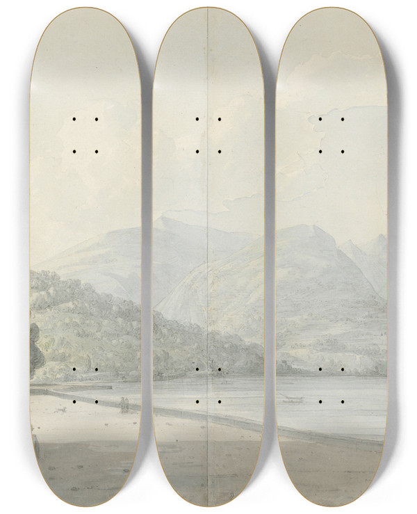 Triptych art skateboard deck of John Webber Borgo Da Vico Como by John Webber (1751-1793)