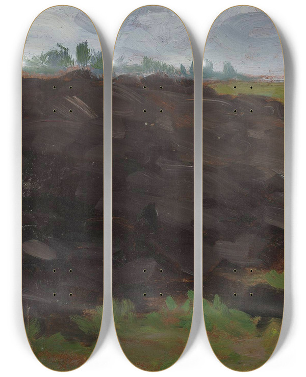 Triptych art skateboard deck of Wadysaw Ostrowski Landscape by Wladyslaw Ostrowski (1790-1869)