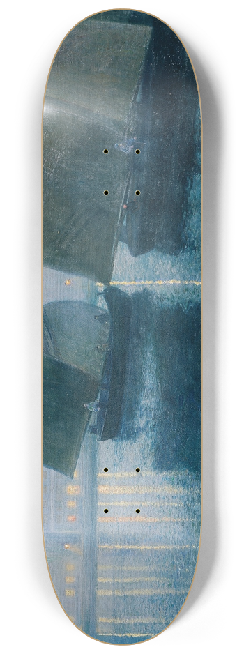 Hans Wilt - Mondnacht in einem istrischen Hafen 8.25 inch art skate deck