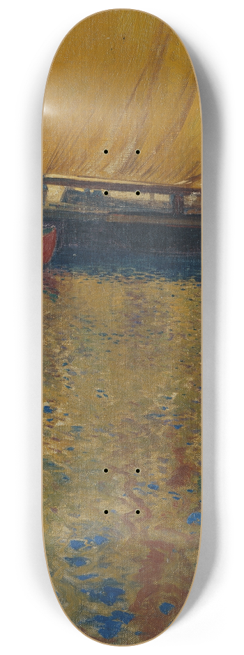 Hans Wilt - Morgenstimmung im Hafen von Lussin 8.25 inch art skate deck