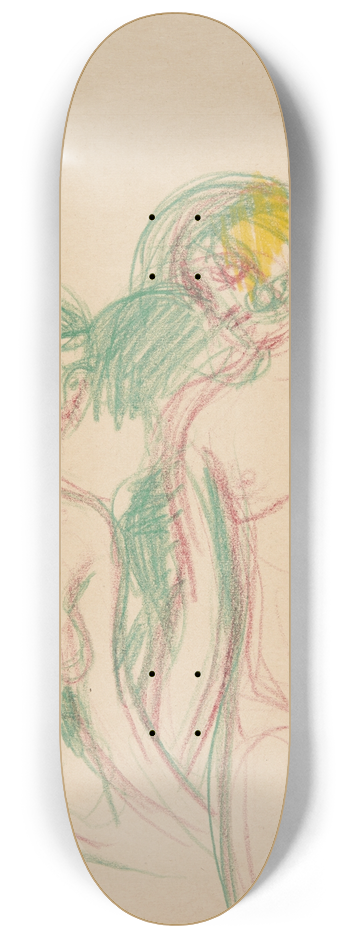 Harald Giersing - En siddende og en stendelig kvindelig model 8.25 inch art skate deck