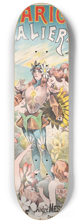 Alfred Choubrac - Le Chevalier Aux Fleurs 8.25 inch art skate deck