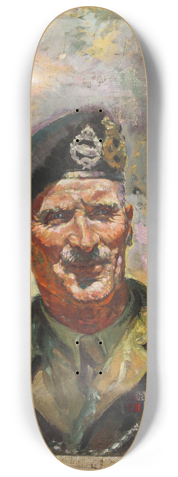 Harold Forster - Lt-General Sir Bernard Montgomery 8.25 inch art skate deck