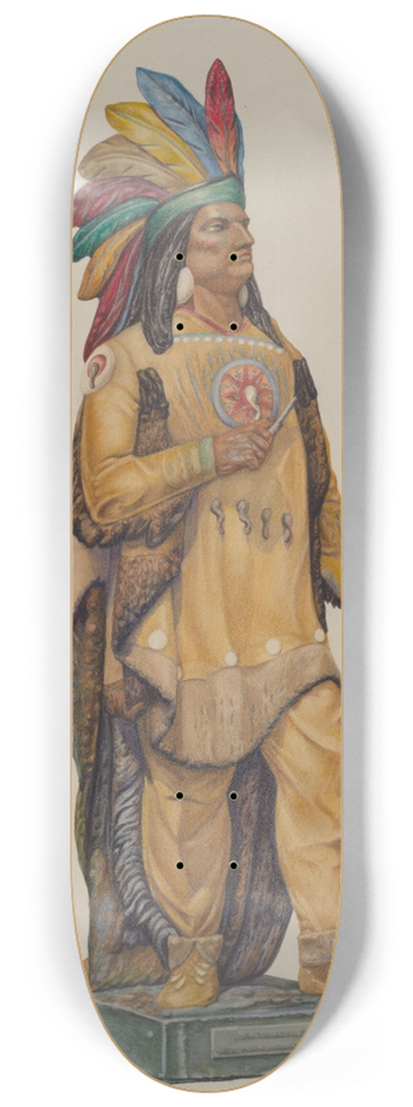 Harriette Gale - Cigar Store Indian 8.25 inch art skate deck