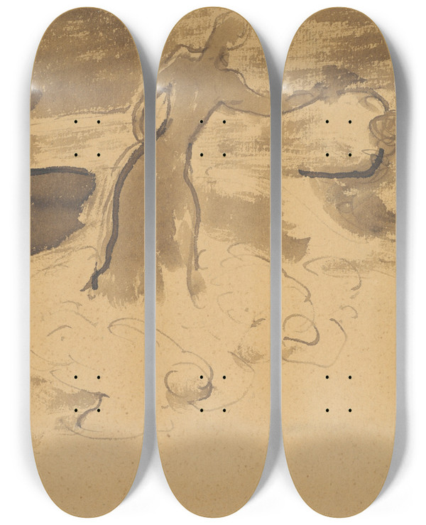 Triptych art skateboard deck of Louis Valtat Untitled by Louis Valtat (1869-1952)
