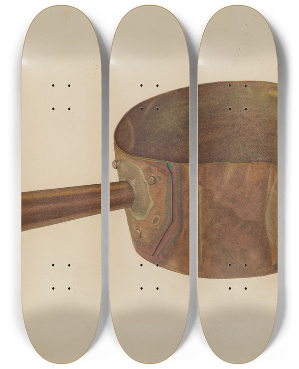Triptych art skateboard deck of William Ludwig Candy Ladle by William Ludwig