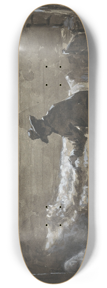 H.C. Louwerse - Man knielt bij het bed van een vrouw 8.25 inch art skate deck