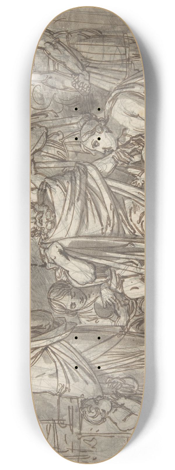 Heinrich Friedrich Fger - Belisarius Begging for Alms 8.25 inch art skate deck