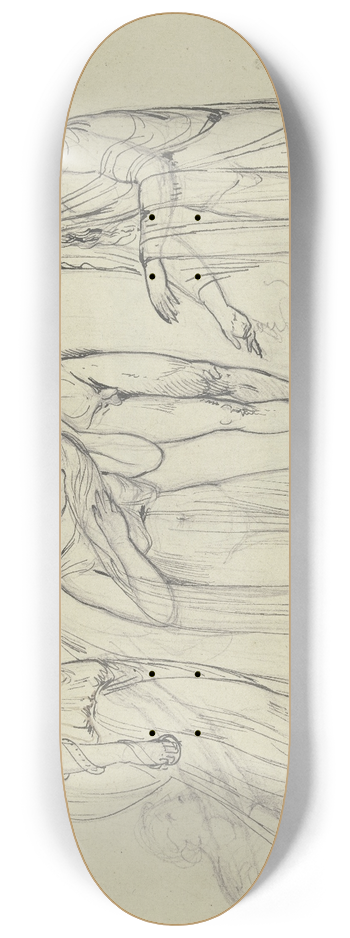 Heinrich Friedrich Fger - Mythological scene 8.25 inch art skate deck