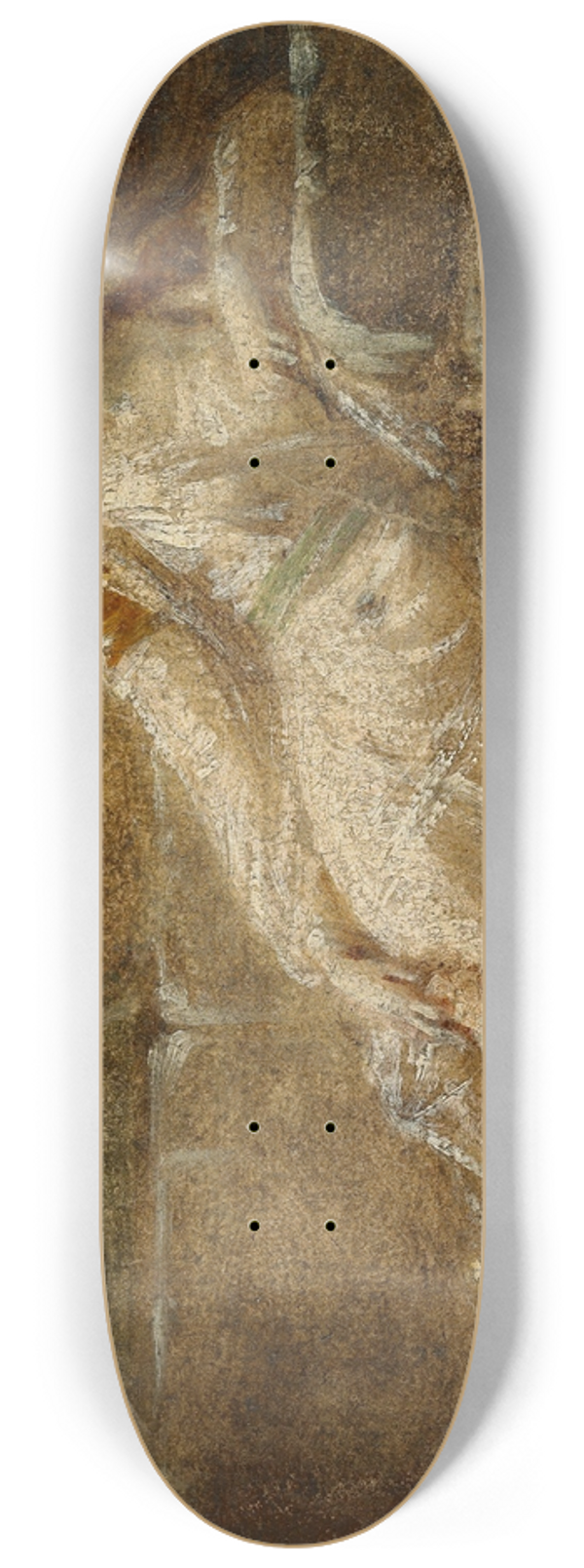 Heinrich Friedrich Fger - Reclining Woman 8.25 inch art skate deck