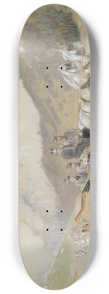 Heinrich Gottfried Wilda - Kaiserliche Kutschenausfahrt im Salzkammergut 8.25 inch art skate deck