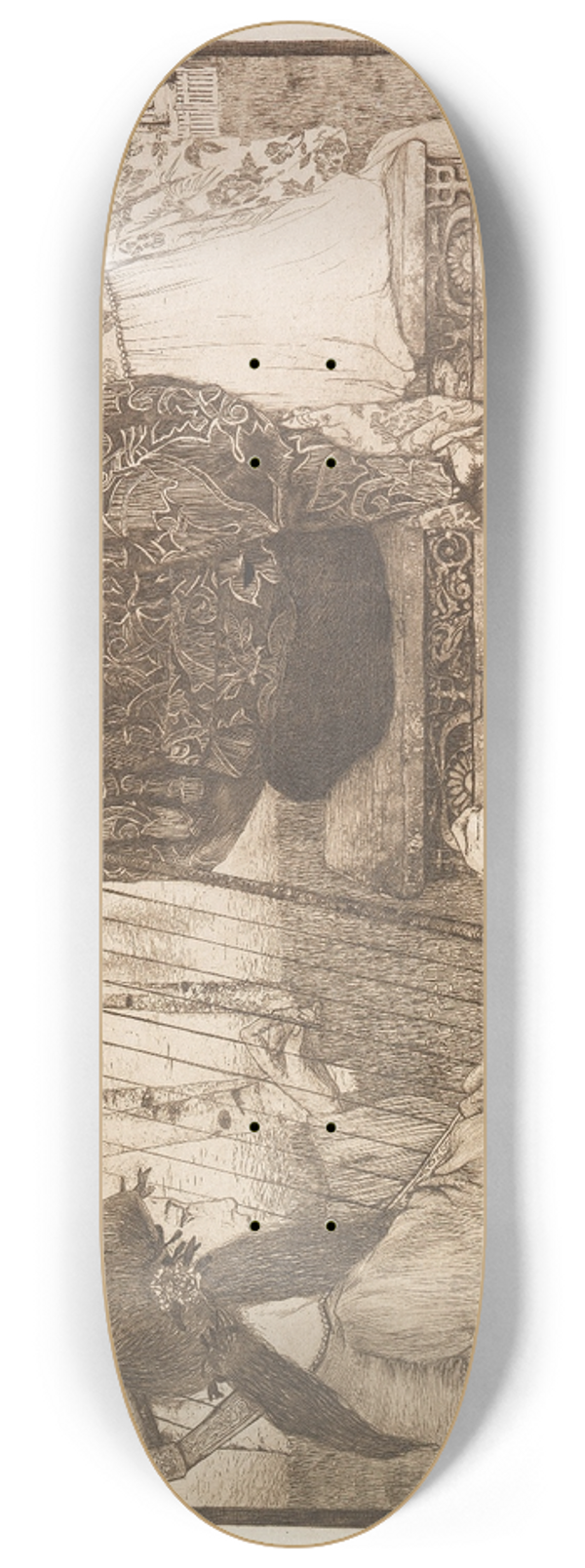 Heinrich Vogeler - Liebe 8.25 inch art skate deck