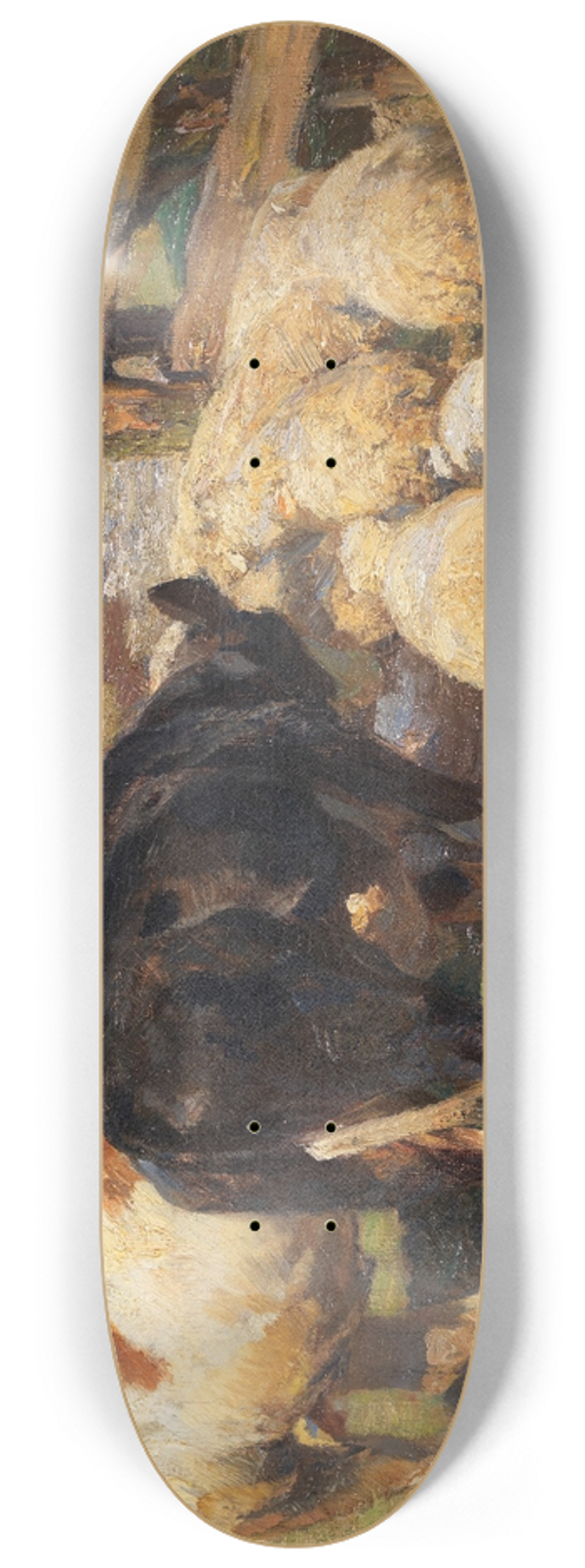 Heinrich Von Zgel - Khe und Schafe am Gatter 8.25 inch art skate deck