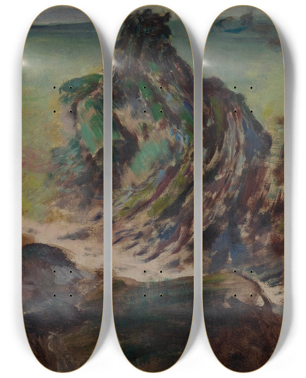 Triptych art skateboard deck of Leon Wyczkowski Petrified Druid by Leon Wyczolkowski (1852-1936)