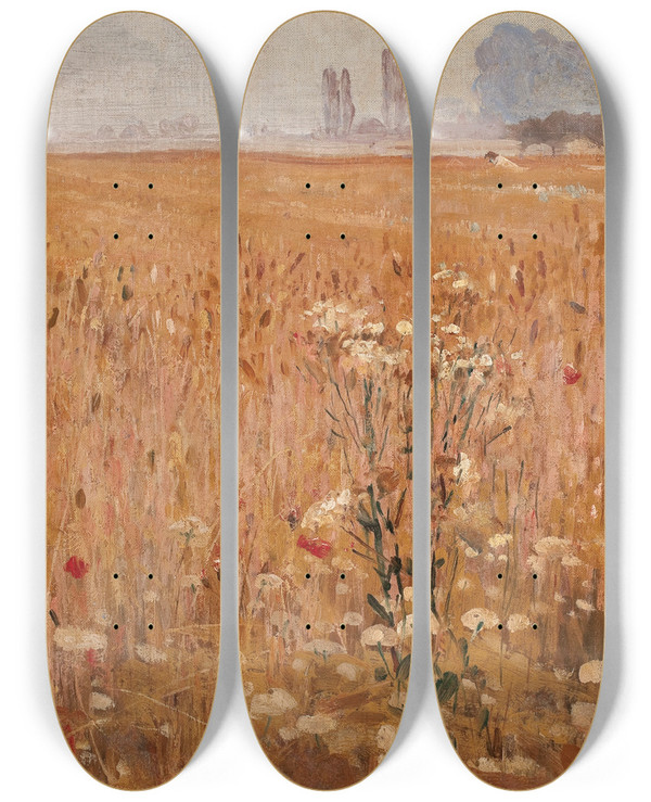 Triptych art skateboard deck of Eliseu Visconti Trigal by Eliseu Visconti (1866-1944)