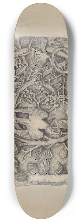 Helen Blumenstiel - Carved Stone Pattern 8.25 inch art skate deck