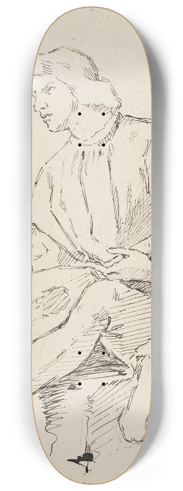 Helene Schjerfbeck - Luutunsoittaja, Thomas Couturen mukaan 8.25 inch art skate deck