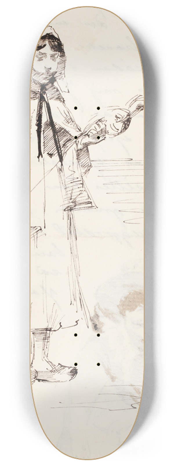 Helene Schjerfbeck - Ranskalainen maalaistytt (Tytt ja vrttin) 8.25 inch art skate deck