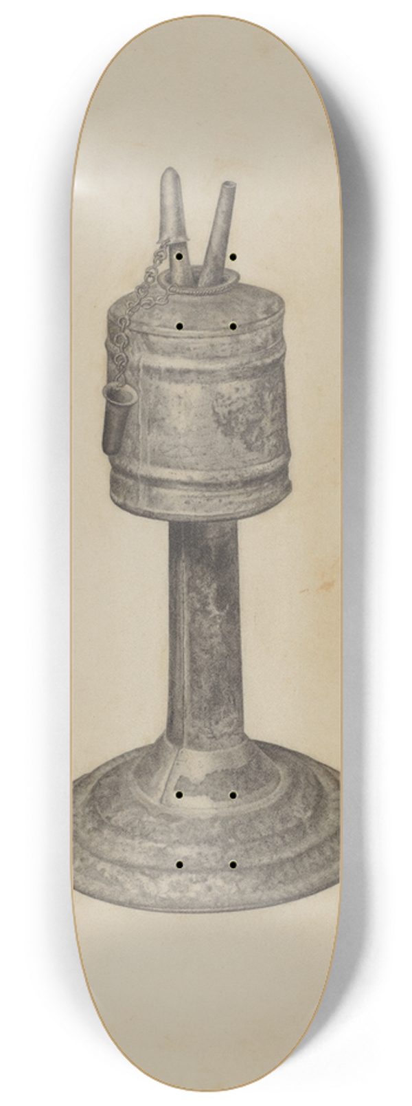 Helen Hobart - Camphene Lamp 8.25 inch art skate deck