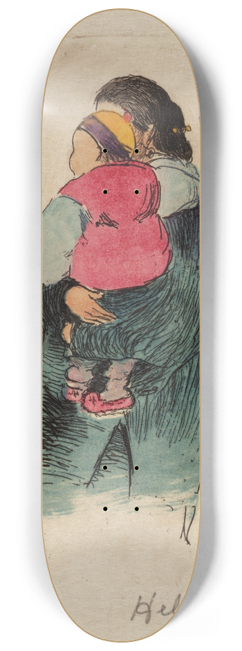 Helen Hyde - Mother and Child 8.25 inch art skate deck
