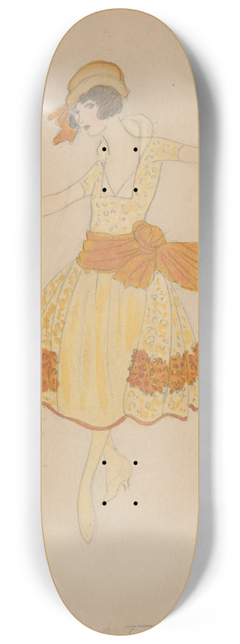 Helen Marguerite O'Kane - Mrs. Tom-Street Scene 8.25 inch art skate deck