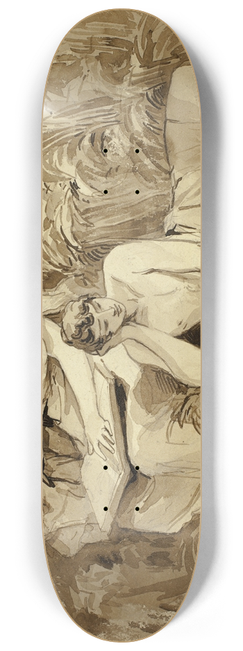 Alfred Edward Chalon - Muse and Poet 8.25 inch art skate deck