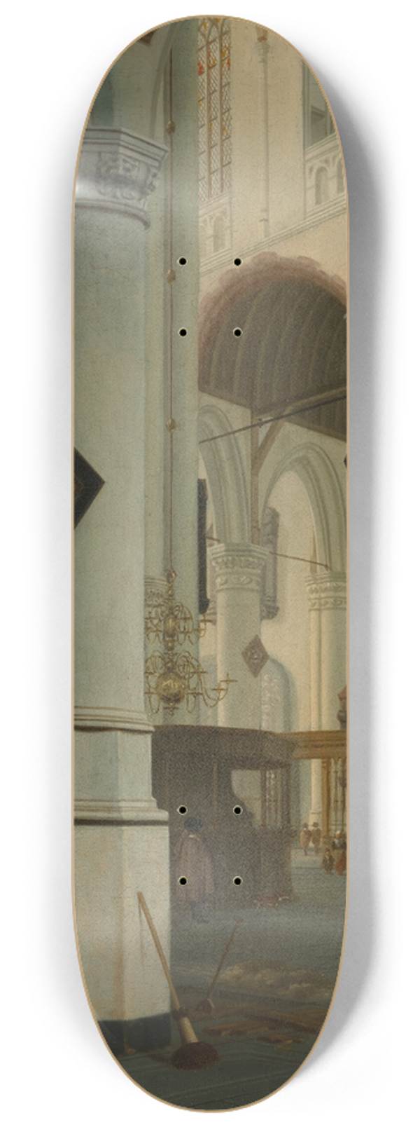 Hendrick Cornelisz. van Vliet - Interior of the Oude Kerk, Delft 8.25 inch art skate deck
