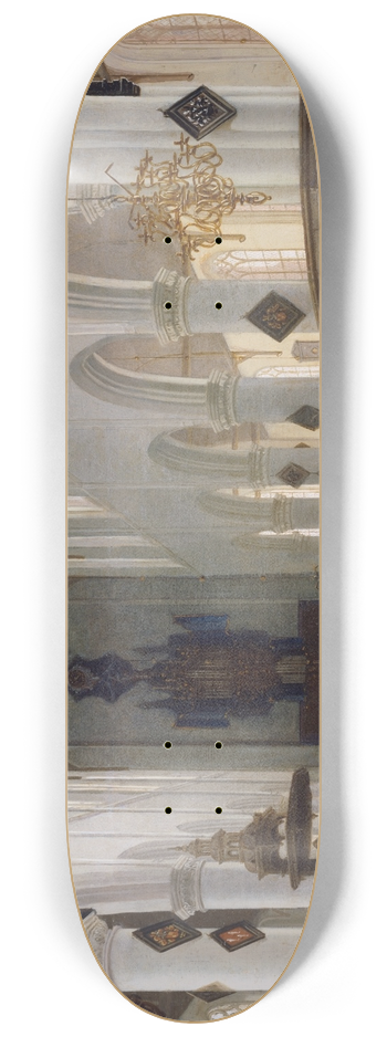 Hendrick Cornelisz. van Vliet - The Interior of the Oude Kerk in Delft 8.25 inch art skate deck
