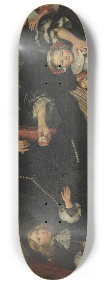 Hendrick Ten Oever - A family on the terrace of a country house 8.25 inch art skate deck