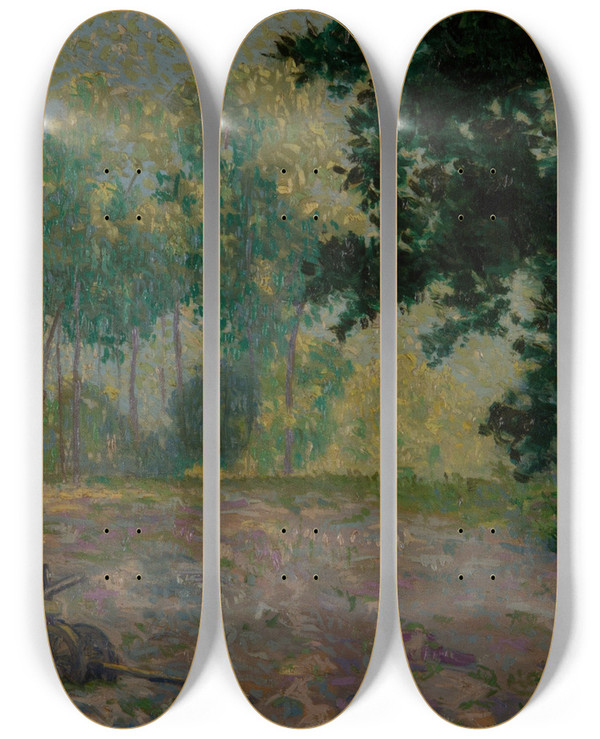 Triptych art skateboard deck of Martn Malharro El Arado_2 by Martin Malharro (1865-1911)
