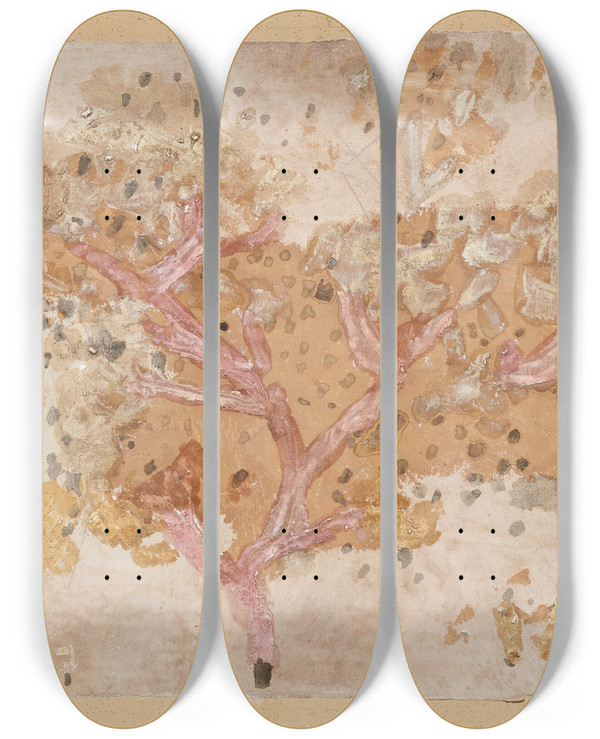 Triptych art skateboard deck of Paul Klee Alte Bume by Paul Klee (1879-1940)