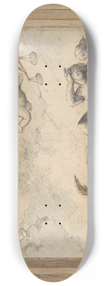 Hendrik-Frans Verbruggen - Design for a ceiling with an allegory of Justice 8.25 inch art skate deck