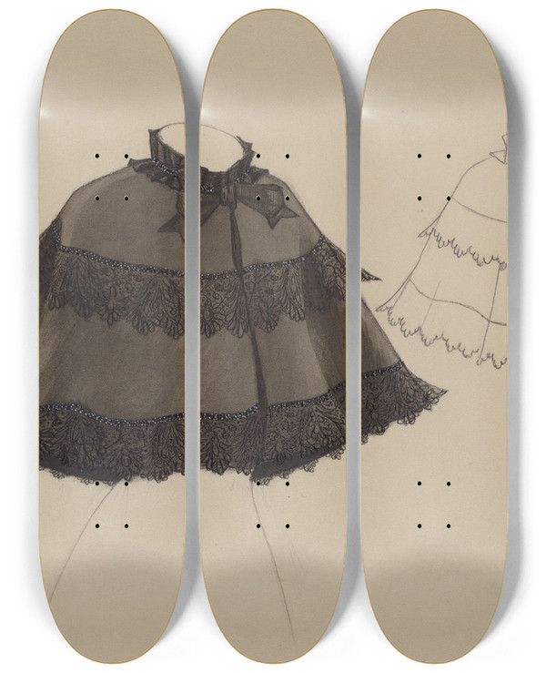 Triptych art skateboard deck of Marie Mitchell Cape_1 by Marie Mitchell