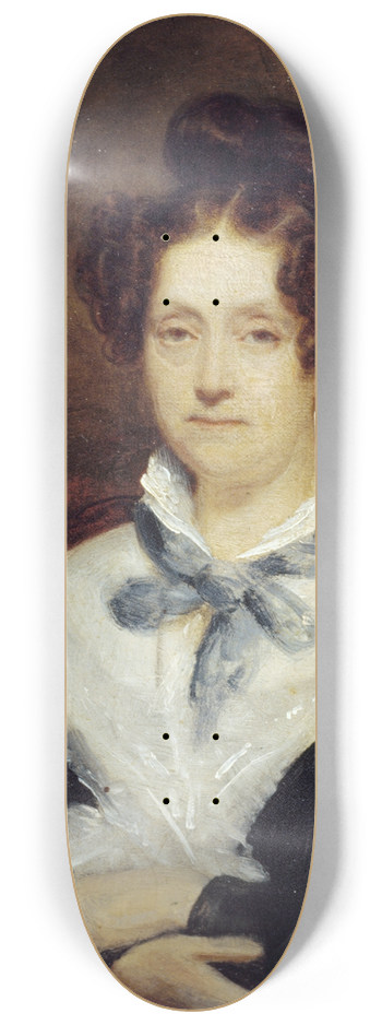 Hendrik Scheffer - Portrait de Cornlia Scheffer-Lamme 8.25 inch art skate deck