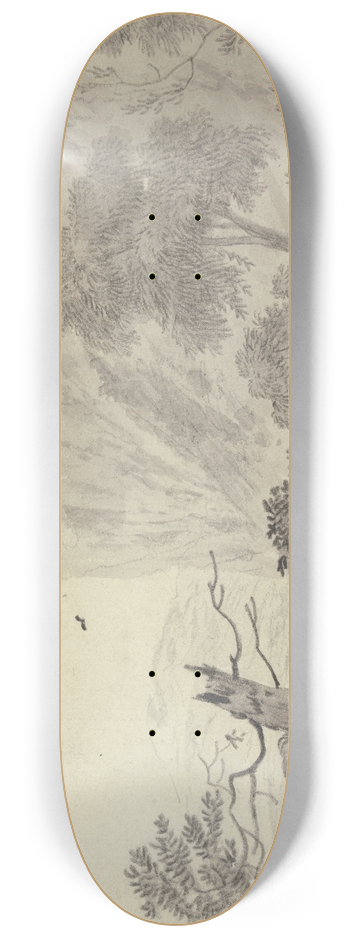 Hendrik van der Straaten - Hohe Felsen, links ruhender Schafhirte 8.25 inch art skate deck