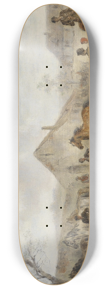 Alfred Friedlnder - Pferdemarkt am Dorfplatz 8.25 inch art skate deck