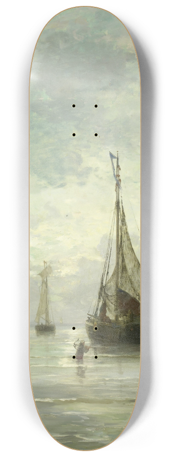 Hendrik Willem Mesdag - Kalme zee 8.25 inch art skate deck