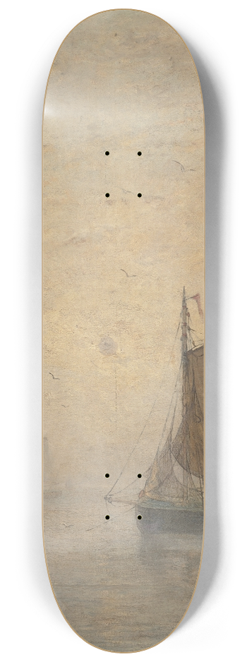 Hendrik Willem Mesdag - Misty Weather 8.25 inch art skate deck