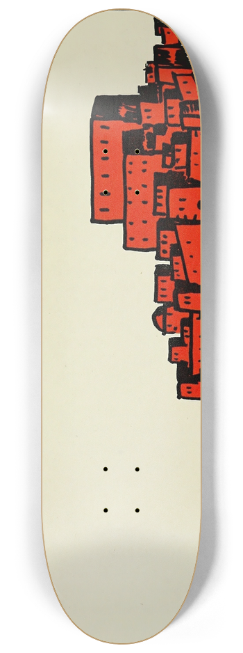 Hendrik Willem Van Loon - Jerusalem 8.25 inch art skate deck