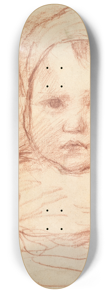 Henri Cros - Portrait of an Infant 8.25 inch art skate deck