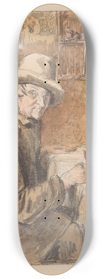 Henri de Braekeleer - The Winedrinker 8.25 inch art skate deck