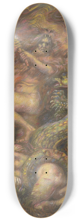 Henri de Groux - The Battle of Hercules and the Hydra 8.25 inch art skate deck