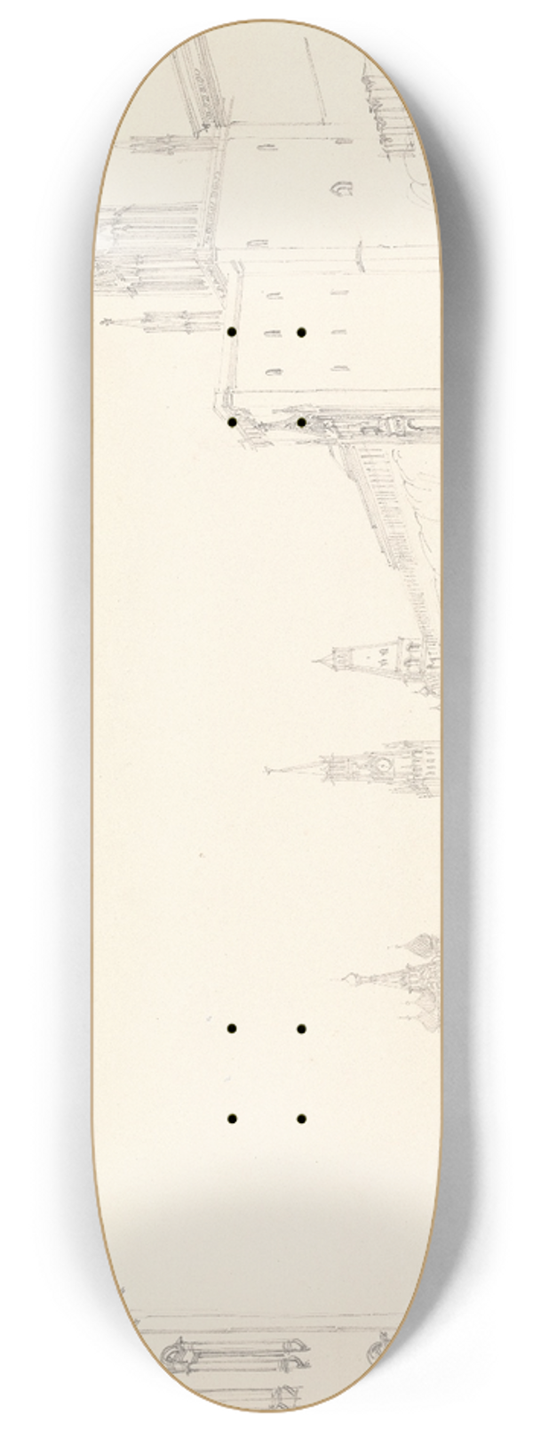 Alfred Gomersal Vickers - Red Square, Moscow 8.25 inch art skate deck