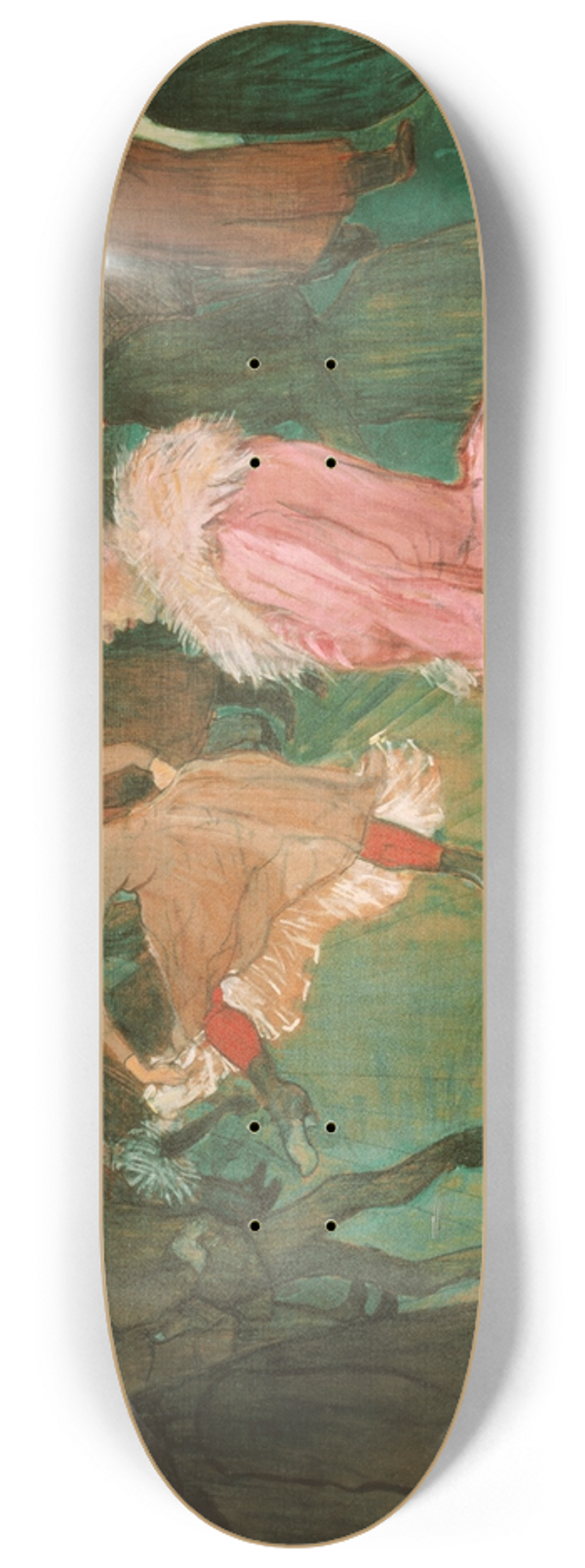Henri de Toulouse-Lautrec - At the Moulin Rouge- The Dance 8.25 inch art skate deck