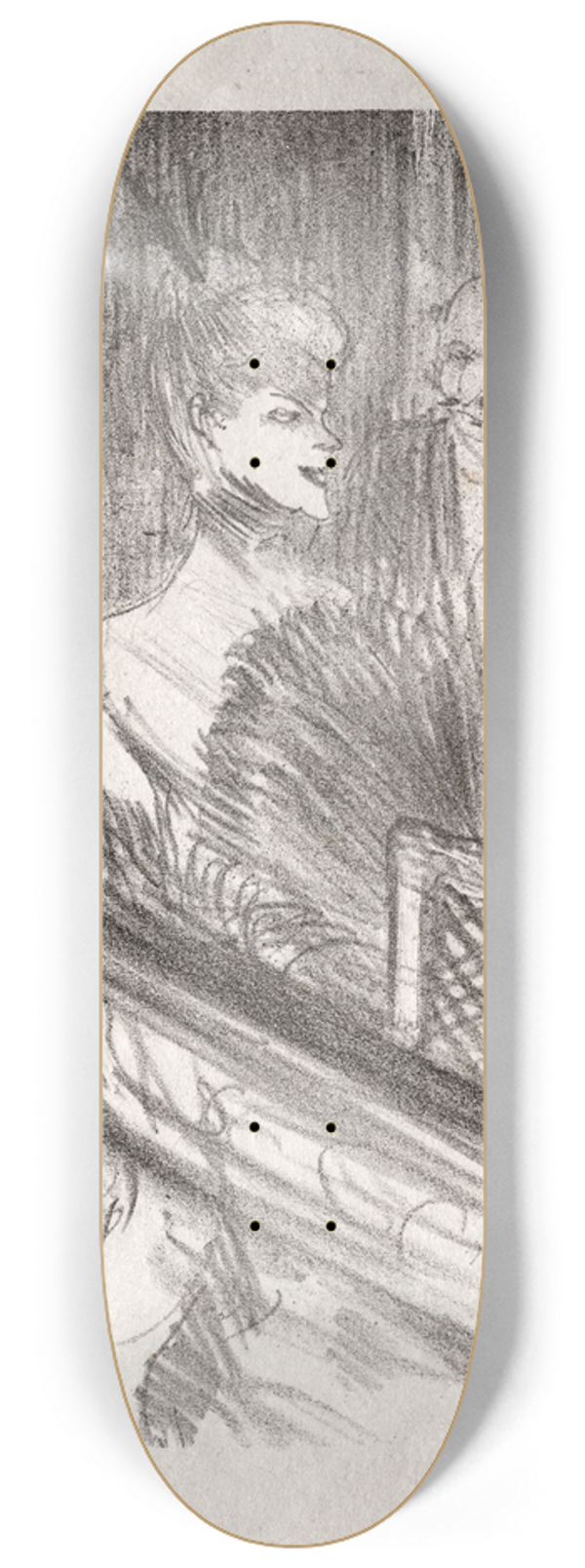 Henri de Toulouse-Lautrec - Au pied du Sina:  Le Baron Mose 8.25 inch art skate deck