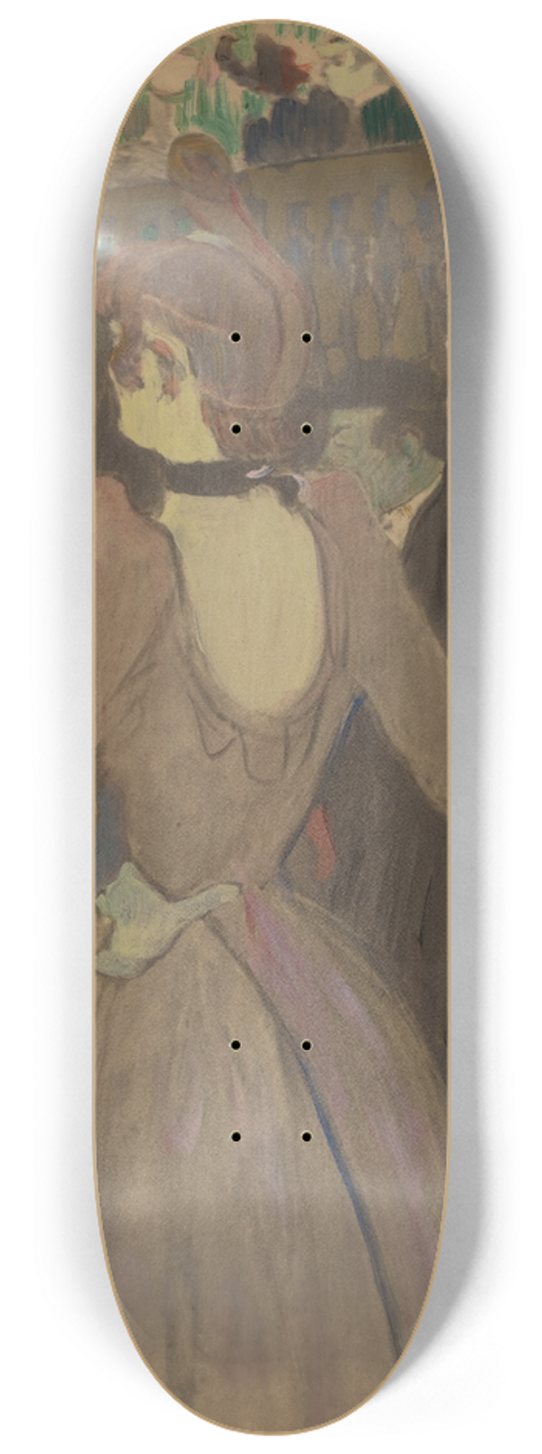 Henri de Toulouse-Lautrec - La Goulue And Her Sister 8.25 inch art skate deck