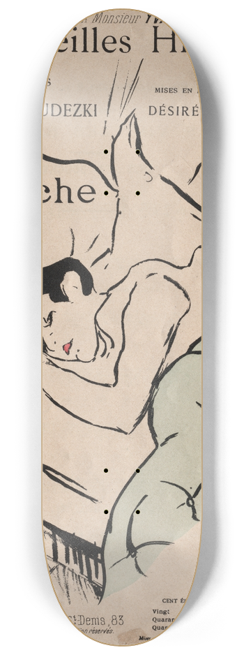 Henri de Toulouse-Lautrec - Les Vieilles Histoires, Ta Bouche 8.25 inch art skate deck