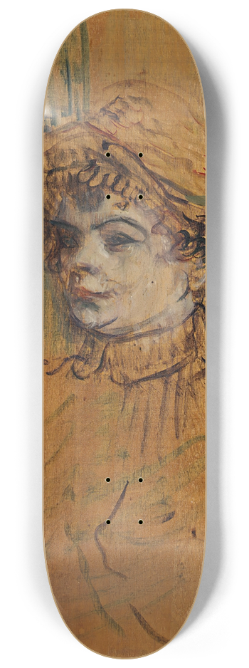 Henri de Toulouse-Lautrec - Mademoiselle Nys 8.25 inch art skate deck