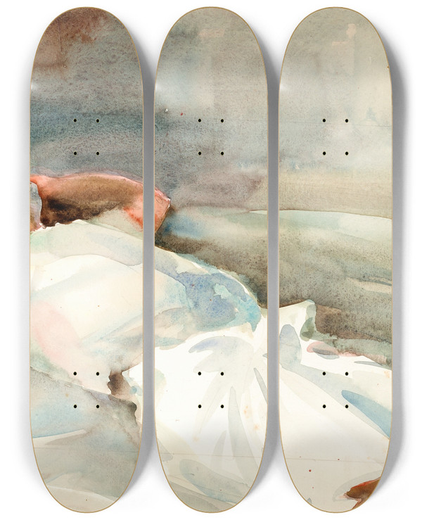 Triptych art skateboard deck of Thomas La Farge Sod by Thomas La Farge (1904-1943)